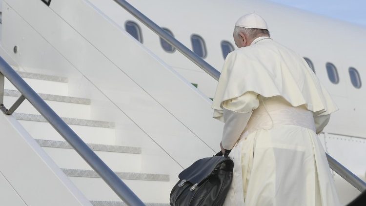 Papa Francesco - Viaggio Apostolico in Irlanda - IX Incontro Mondiale delle Famiglie a Dublino 2018.08.25 - Partenza da Fiumicino