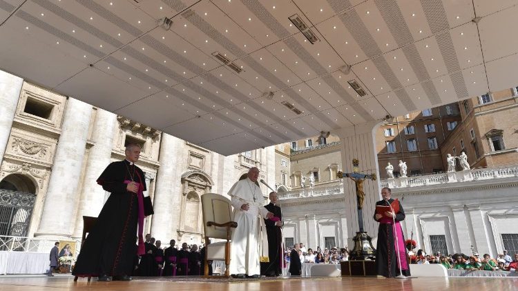 教皇フランシスコ、2018年8月29日、バチカンでの一般謁見で