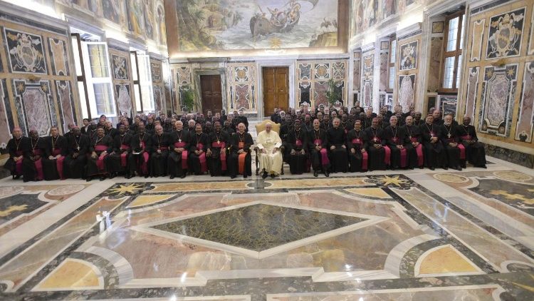 Pope meets with Bishops in mission territories, September 2018
