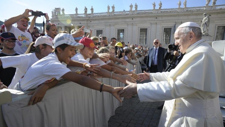 教皇フランシスコ、2018年9月12日、バチカンでの一般謁見で