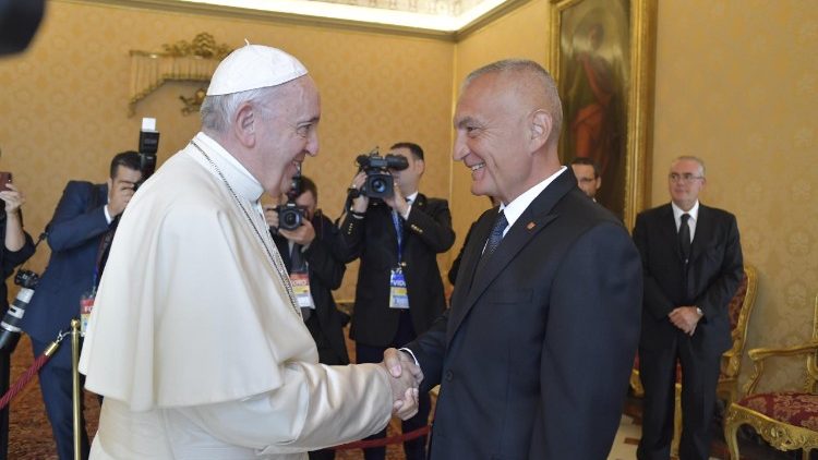Pope Francis receives  President of the Republic of Albania Ilir Meta