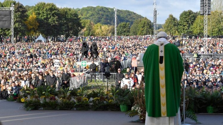 Le Pape célèbre la messe ce dimanche 23 septembre 2018 à Kaunas, en Lituanie