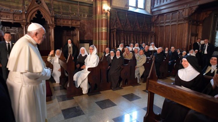 教皇フランシスコと奉献生活者たち　2018年9月　リトアニア司牧訪問で