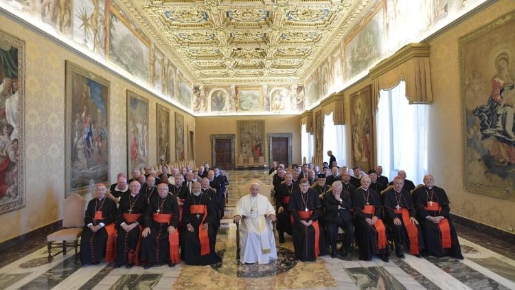 Papst Franziskus und die Mitglieder des Päpstlichen Rates zur Förderung der Einheit der Christen