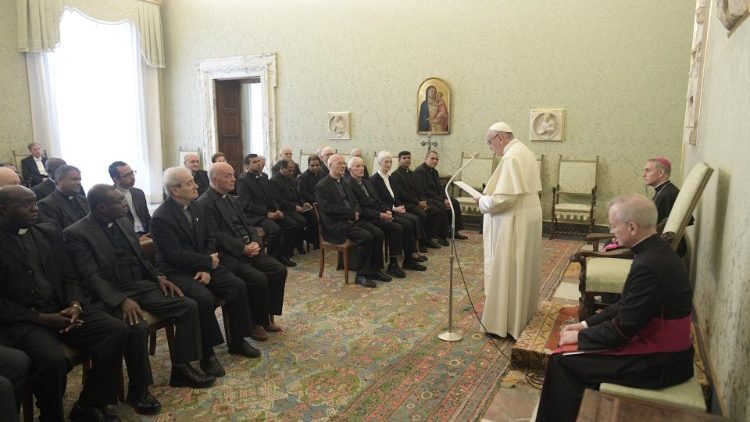 Le Pape reçoit les participants au chapitre général de l'Institut de la Charité, lundi 1er octobre 2018.