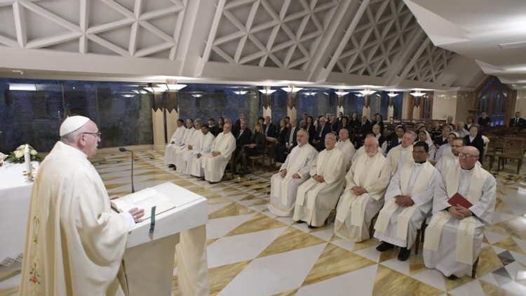 教皇フランシスコ、バチカン、サンタ・マルタ館でのミサ　2018年10月2日