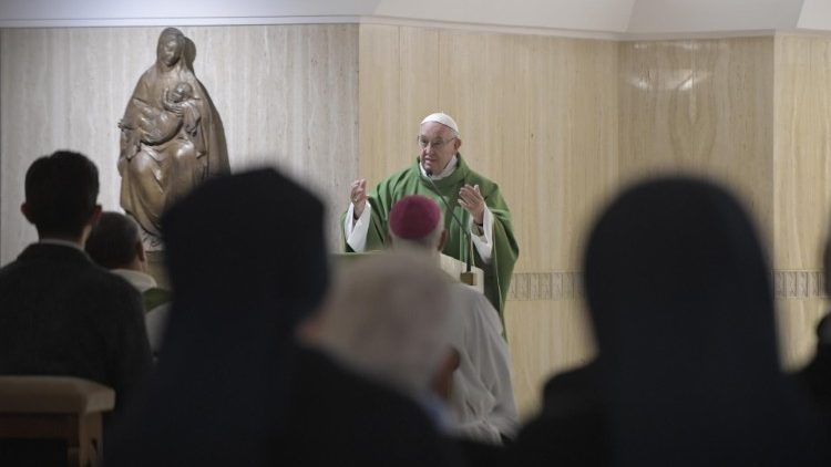 教皇フランシスコ、バチカン、サンタ・マルタ館でのミサ　2018年10月9日