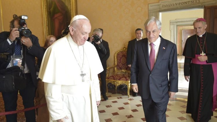 教宗接见智利总统