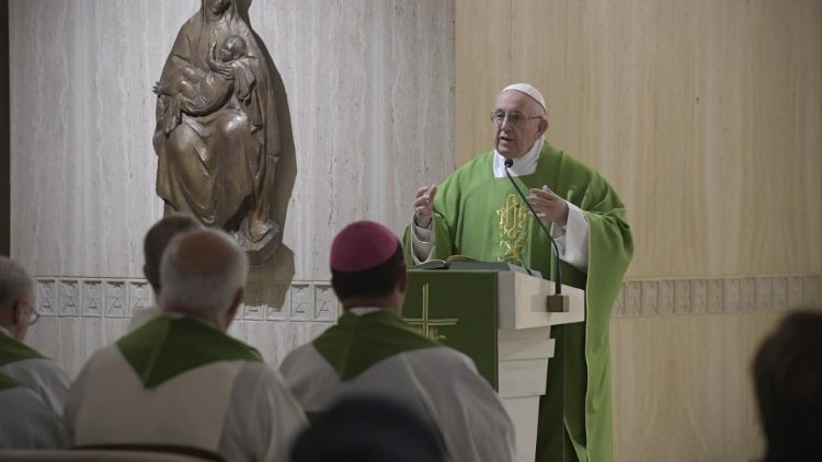 教皇フランシスコ、バチカン、サンタ・マルタ館でのミサ　2018年10月19日