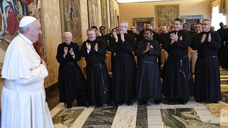 Les prêtres passionistes reçus par le Pape François, le 22 octobre 2018