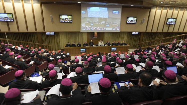 Одне із засідань XV Звичайної Асамблеї Синоду Єпископів (26 жовтня 2018)