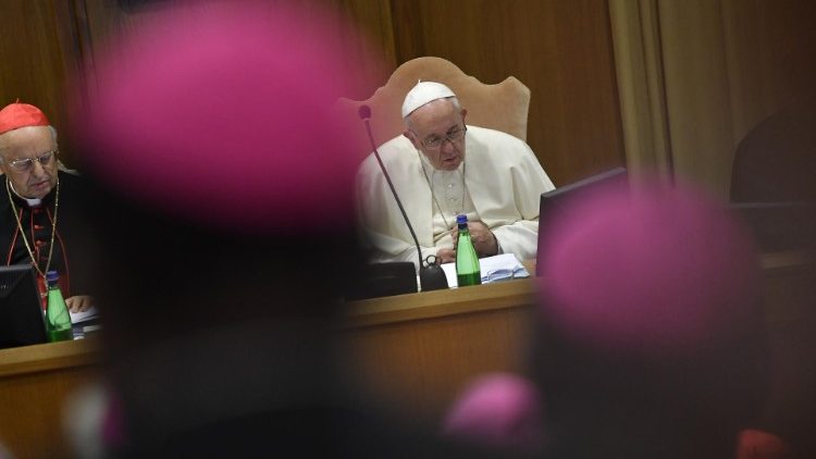 Pope Francis at the Synod of Bishops