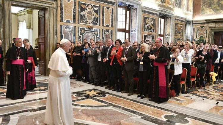 Audience entre le Pape François et les membres de l'IFP 