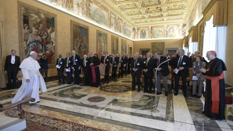 Pope Francis meets with the members of the Pontifical Academy of Science