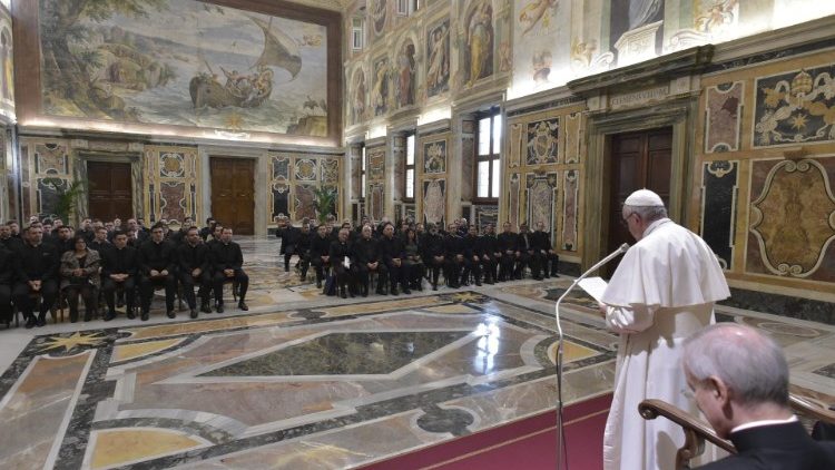 Papa Franjo sa zajednicom Papinskoga latinskoameričkog zavoda; Vatikan, 15. studenoga 2018.