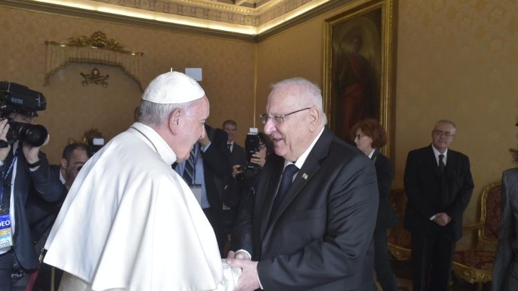 La rencontre entre le Pape François et le président israélien Reuven Rivlin, le 15 novembre 2018.