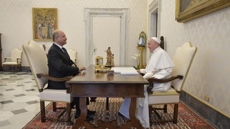 Папа падчас аўдыенцыі для Прэзідэнта Ірака