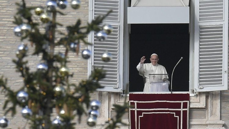 Le Pape François lors de la prière de l'Angélus, le 9 décembre 2018.