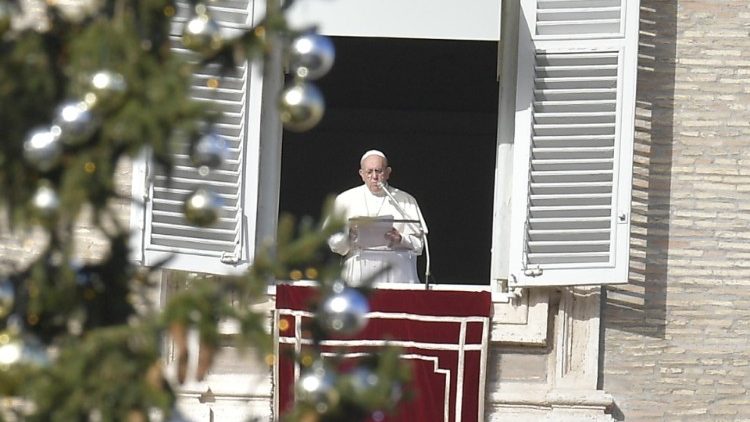 Pope Francis leads the Angelus for the Second Sunday of Advent