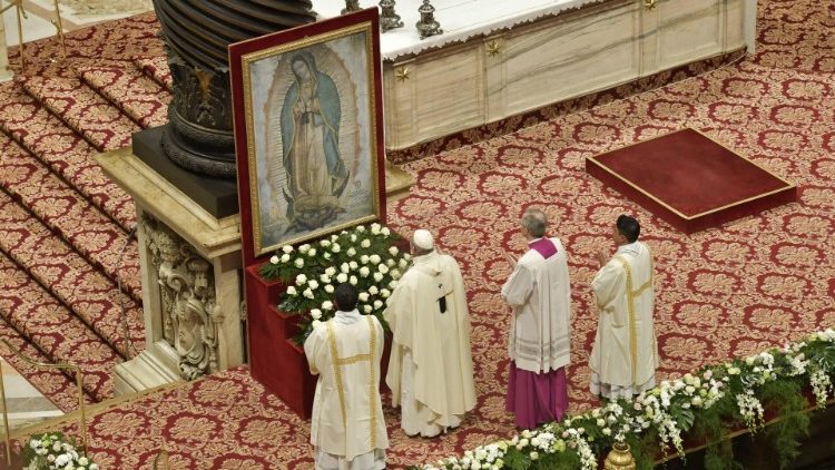 Pope Francis celebrates Mass on Feast of Our Lady of Guadalupe