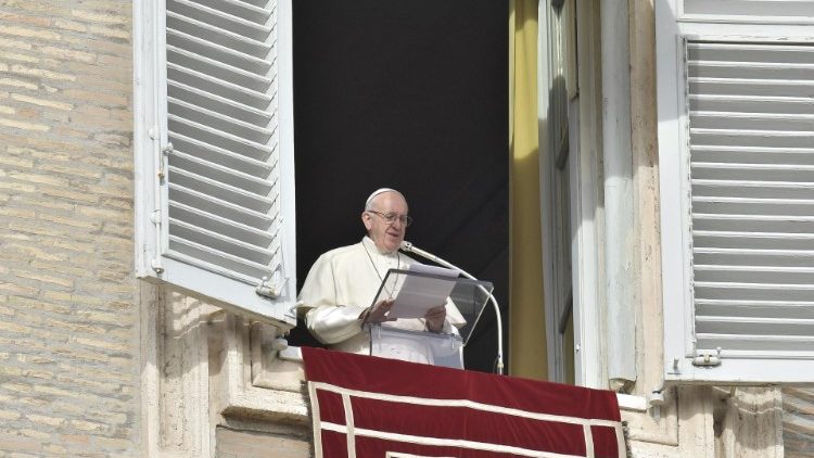 Pope Francis at the window of the Apostolic Palace in Vatican - Solemnity of Ephiphany