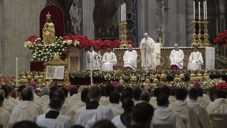Pope Francis presides at Holy Sacrifice of the Mass for the Solemnity of the Blessed Virgin Mary, the Mother of God