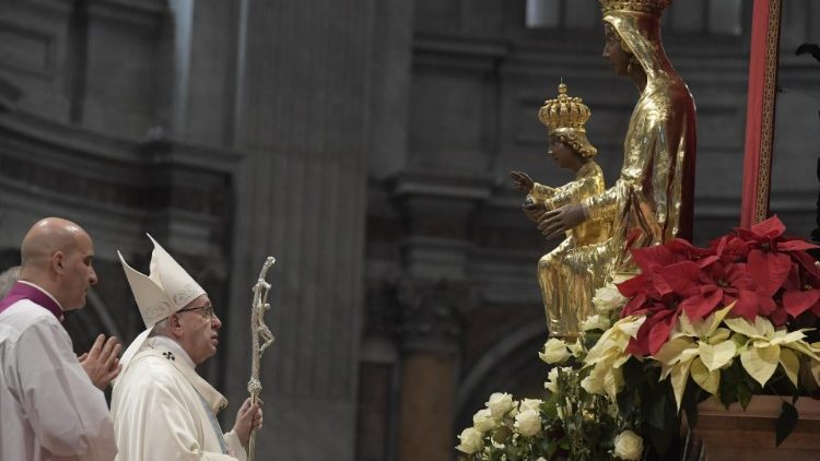  Papa duke kremtuar Meshën kushtuar Mari, Nënë e Zotit
