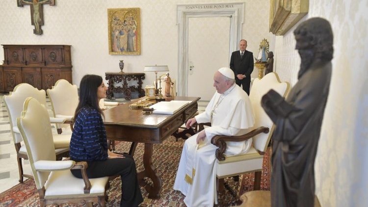 Le Pape reçoit en audience privée Virginia Raggi, le 10 janvier 2019 