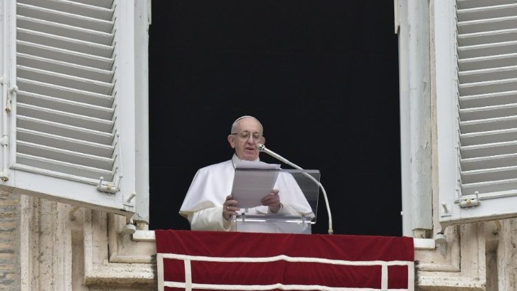 Pope Francis during the Sunday Angelus