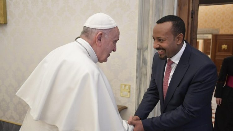教皇フランシスコ、エチオピアのアビー・アハメド首相を迎えて　2019年1月21日