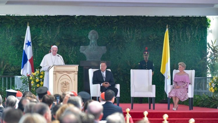 Папа Франциск в Двореца Боливар в Панама