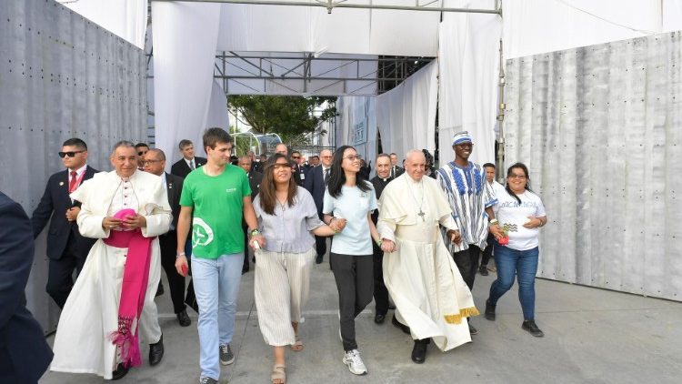 Papa con i giovani alla Gmg di Panama