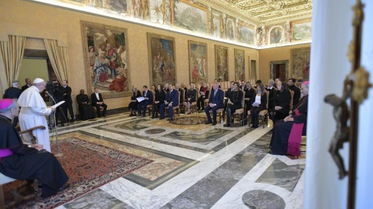 Papa Franjo s predstavnicima Uprave i dobročinitelja Zaklade Galileo