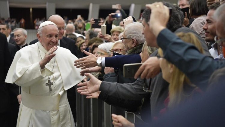 教皇フランシスコ、バチカン・パウロ6世ホールでの一般謁見　2019年2月13日
