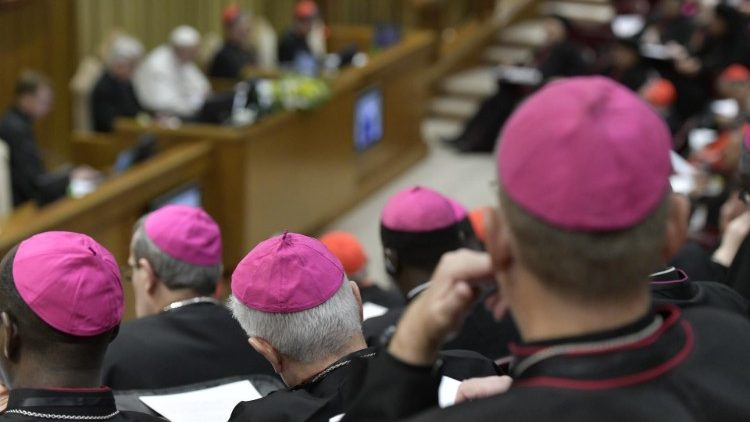 Srečanje za zaščito mladoletnih v sinodalni dvorani v Vatikanu.