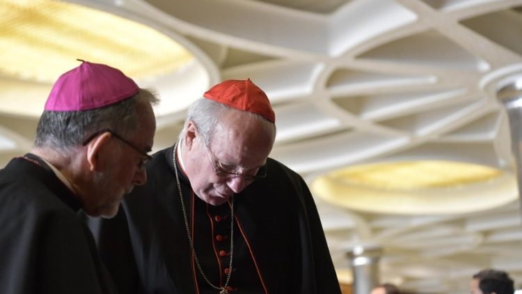 Il cardinale Christoph Schönborn ai lavori in Vaticano 