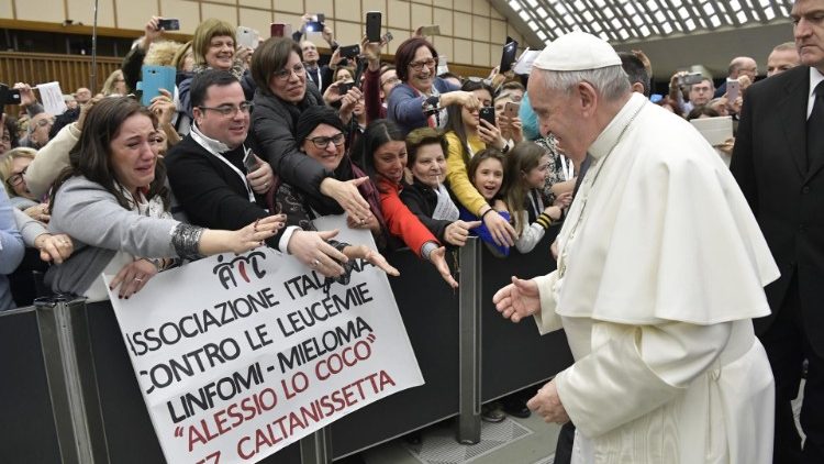 Popiežiaus audiencija Italijos kovos su leukemija asociacija