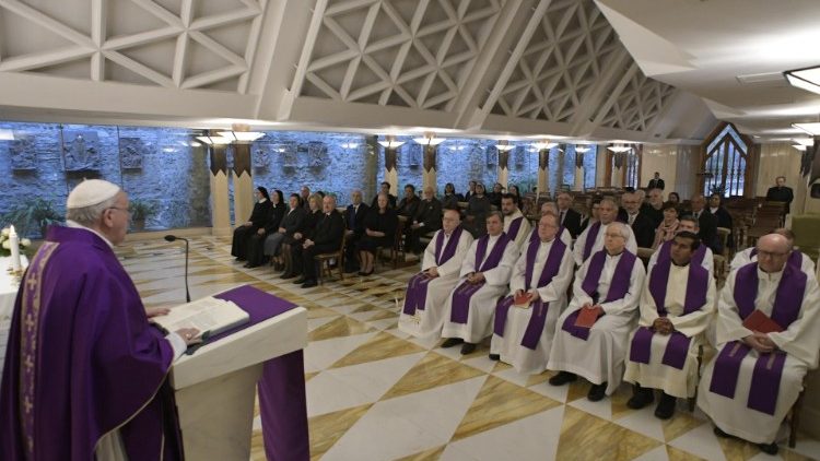2019.03.07 Missa na Capela da Casa Santa Marta, no Vaticano