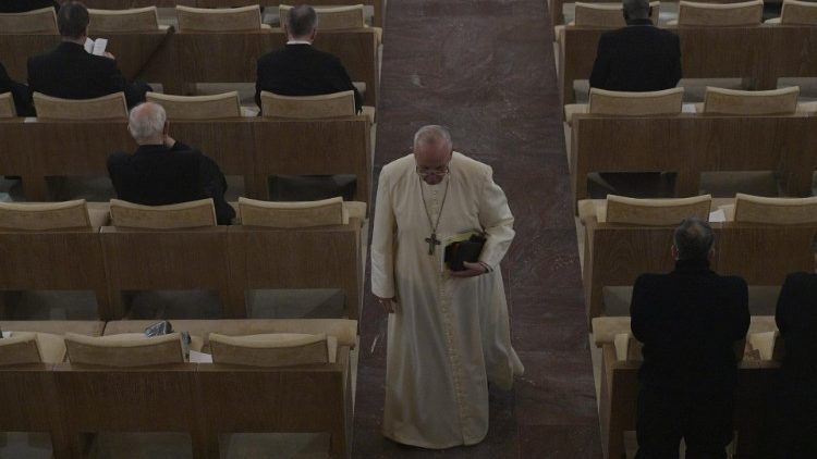 Папа Франциск. Великопостные духовные упражнения в Аричче в 2019 году
