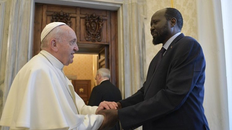 Audiencia del Papa Francisco con el Presidente de Sudán del Sur. 