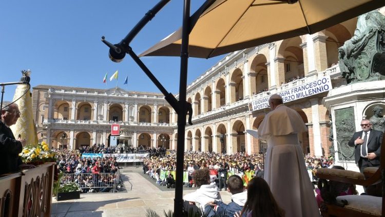 März 2019: Franziskus bei seinem Besuch im italienischen Loreto