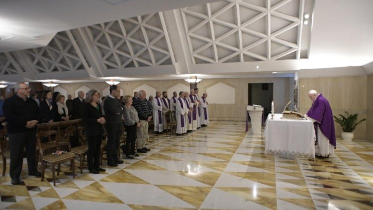 Msza w papieskiej rezydencji