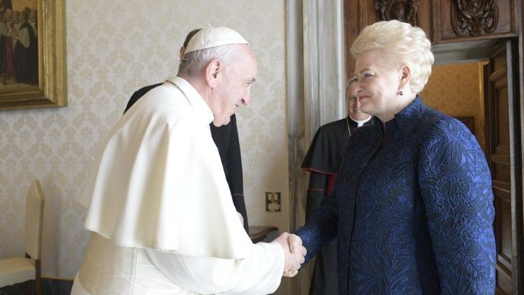 Папа Франциск на встрече с президентом Литовской Республики