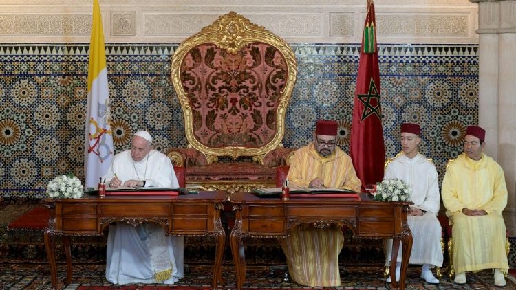 ムハンマド6世国王と教皇フランシスコ、エルサレムをめぐる共同アピールに署名　モロッコ　2019年3月30日