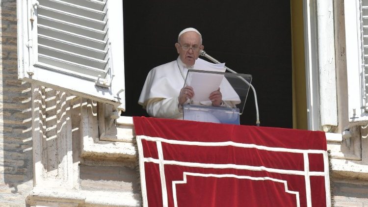 Le Pape lors de l'Angélus du 7 avril 2019.