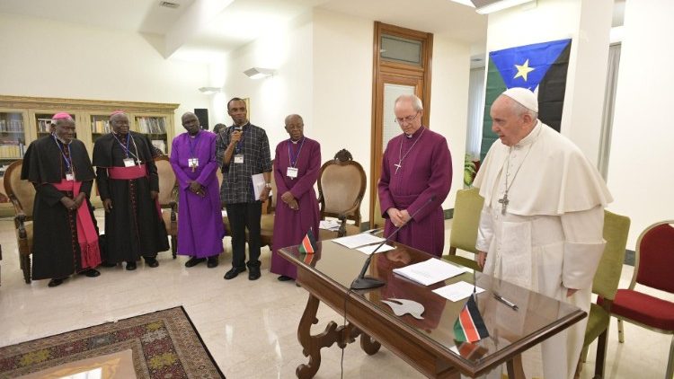 Recuerdo del retiro espiritual celebrado en el Vaticano con los líderes de Sudán del Sur
