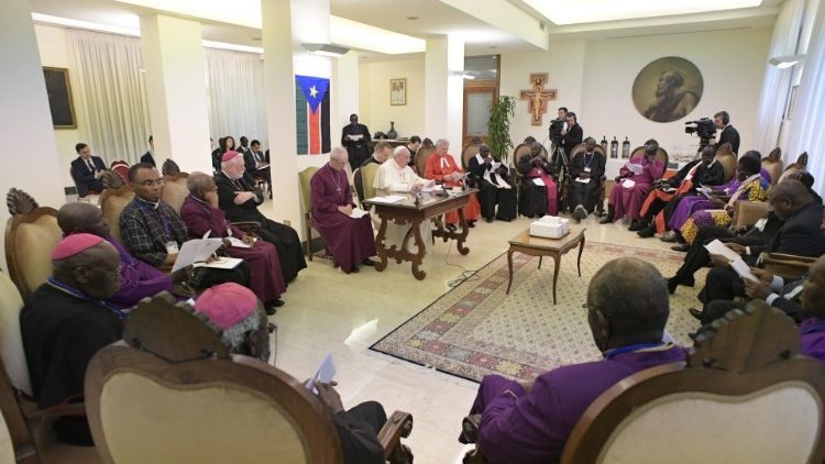 2019年南苏丹领导人在梵蒂冈参加避静