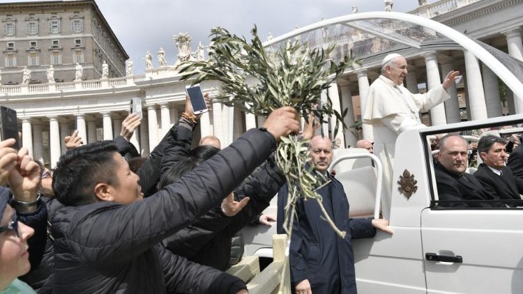 Pope Francis following the Angelus