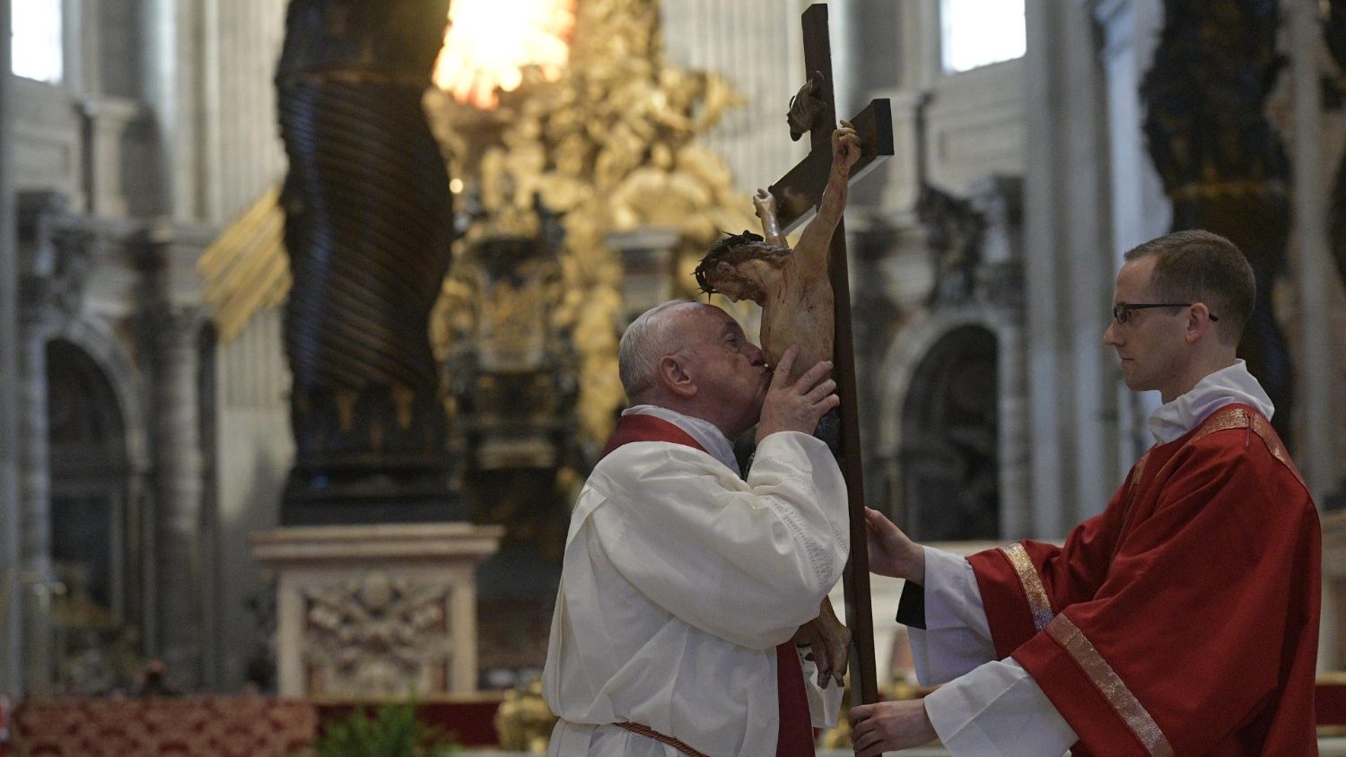 Pope Francis celebrates the Solemn Liturgy of the Lord’s Passion