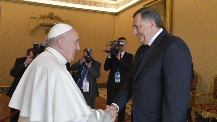 Le Pape François et Milorad Dodik, Palais Apostolique, 26 avril 2019 